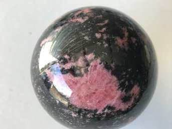 Rhodonite Gem Stone Sphere, 1LB 6 Oz