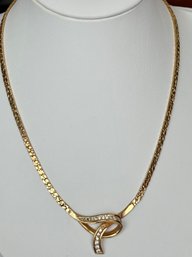 18K GOLD PLATED RHINESTONE NECKLACE