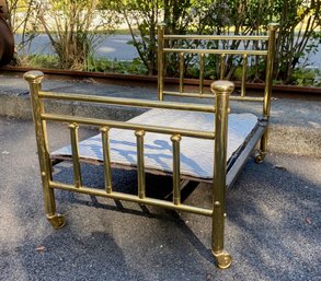 Vintage Brass Doll Bed With Springs