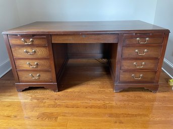 Large Vintage Knee Hole Executive Desk.