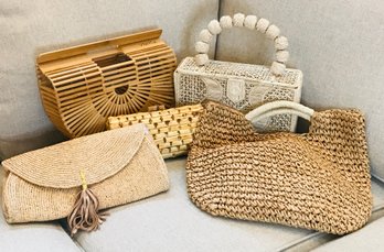 Great Collection Of  Wooden And Earthy Petite Purses