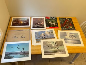 Art Lot Including Ship Prints And More