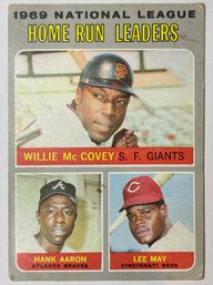 1970 Topps #65 NL HR Leaders W/ Hank Aaron And Willie McCovey