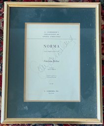 Framed Signed Opera Program