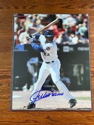 Julio Franco Signed 11x14 Photo Mets Oldest Position Player