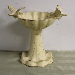 Cast Iron Mini Bird Bath Statue