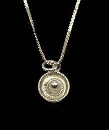 Vintage Italian Sterling Silver Chain With Mexican Sterling Silver Sombrero Pendant