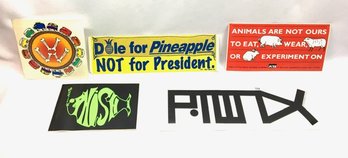 Assorted Vintage Bumper Stickers