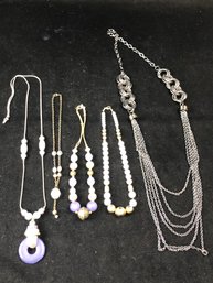 Set Of Chain Pendant Necklaces