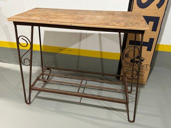 Iron Legged Console Table