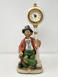 Vintage Melody In Motion 'Clock Post Willie' Hobo Clown Musical Clock By Seiji Nakane