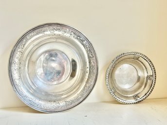 Pair Of Sterling Silver Serving Bowls