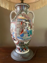 Vintage Porcelain Oriental Vase Table Lamp