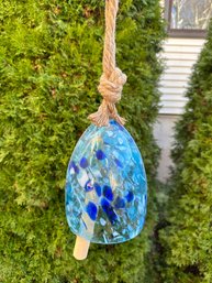 Beautiful Speckled Art  Glass Chime
