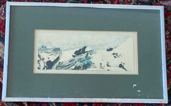 Framed Watercolor Signed R. Schneider