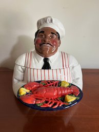 Vintage Lobster Chef Cookie Jar