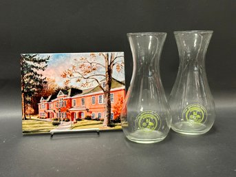 Town Of Simsbury Products: Library Tile & Town Shield Carafes