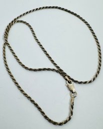 ITALIAN STERLING SILVER ROPE CHAIN NECKLACE