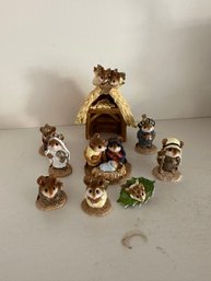 Precious Annette Petersen Wee Forest Folk Nativity Set!!!