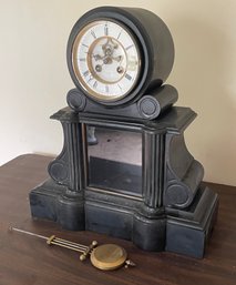 Antique French Slate Mantel Clock