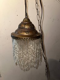 Vintage Fringed Boudoir Lamp