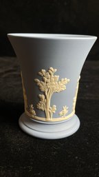 Wedgewood Jasperware Blue & White Vase