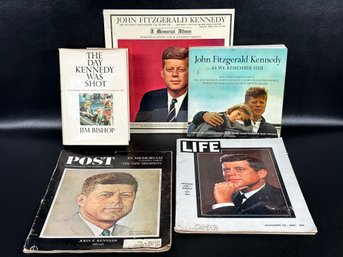 JFK Memorabilia: Historic Magazines, Books & LP