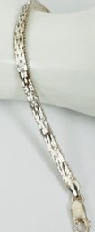 ITALIAN STERLING SILVER BRIGHT CUT BRACELET