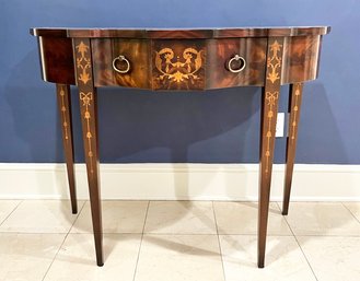 Finely Crafted Flamed Mahogany Console Table