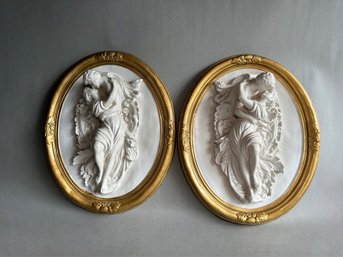 French Provincial Style Plaster Wall Art Pieces