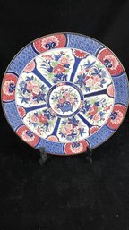 Tosho Fine China Blue And Red Floral Dish