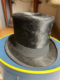 Antique 19th Century Victorian Era Top Hat- Amazing Condition For Age!