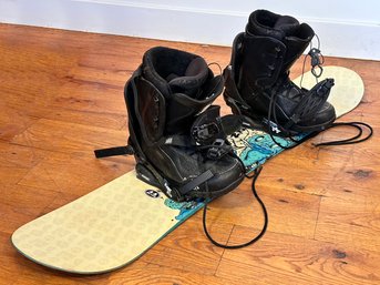 A Burton Snow Board And Size 12 Boots