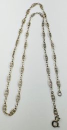 VINTAGE STERLING SILVER FILIGREE CHAIN NECKLACE