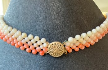 Coral V- Shape Necklace