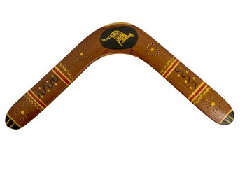 Hand Painted Vintage Boomerang - Made In Australia By Hawes.  Mudgeeraba, Queensland