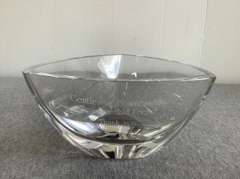 Signed Glass Bowl