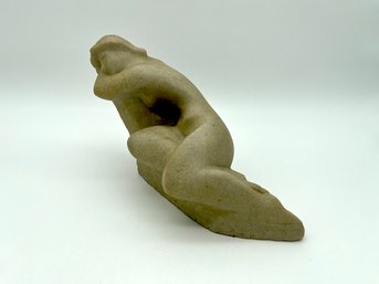 'The Dreamer,' Reclining Nude Woman Sculpture By Vincent Glinsky, Signed (1950s)