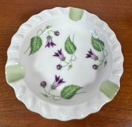 Shelley Fine Bone China Ashtray With Purple Flowers