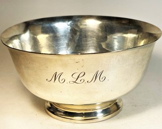 Paul Revere Sterling Bowl By Boardman Monogrammed MLM
