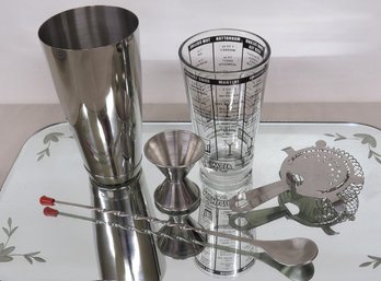 Mixmaster Cocktail Mixing Starter Kit - Shaker, Jigger, Spoon & Strainer