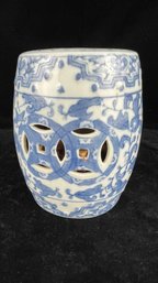 Vintage Blue White Chinoiserie Potpourri Holder