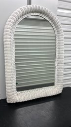 White Wicker Mirror 36x24 Lovely