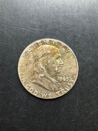 1963 Benjamin Franklin Silver Half Dollar