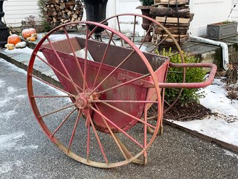 A Large Antique Cast Iron Fire Wagon