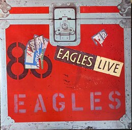 EAGLES - LIVE- VINYL 2 LP RECORD - 1st PRESSING BB705  - VERY GOOD  W/ POSTER