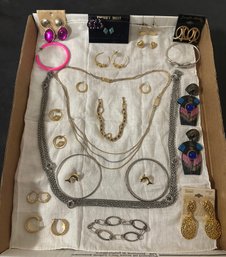 Mostly Gold Color & Different Designs Of Ear Rings, Attractive Bracelets, Necklaces, Bangles. JJ/D2