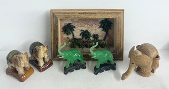 Lot 1 Of Elephant Figurines & Decor