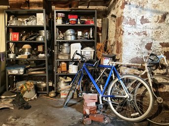 BASEMENT GRAB BAG!  Bicycles And Two Corner Shelves - Winner Takes All