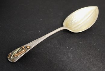 RARE Gorham Sterling Silver Aesthetic Movement Wrought Serving Spoon Mixed Metals